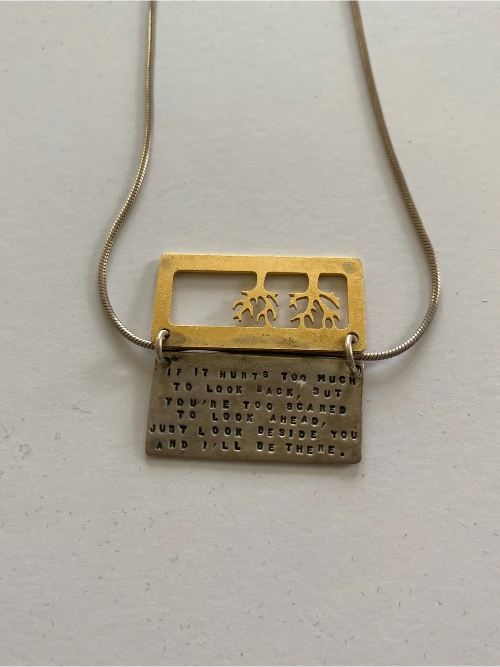 Kathy Bransfield I’ll be There inspirational necklace hand stamped